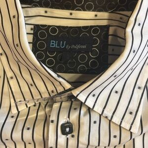 BLU by Polifroni L button down shirt with square buttons and  embroidered detail